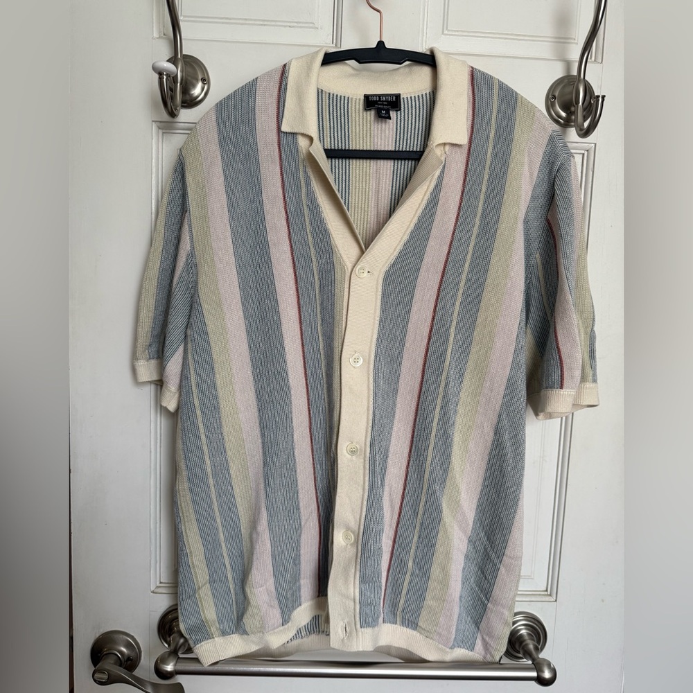 Todd Snyder cotton silk sweater polo